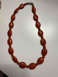 Red Coral/Jasper Beaded Necklace