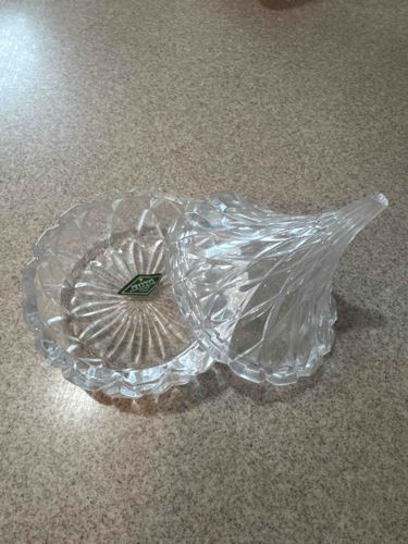 Crystal Horn of Plenty Candy Dish or Nut Bowl