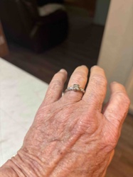 Diamond or Diamond Simulant Ring with Pavé Setting