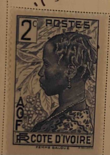 Postage Stamp: Cote D'Ivoire 'Femme Baloue' (Baloue Woman)