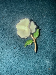 Vintage Enamel Flower Brooch