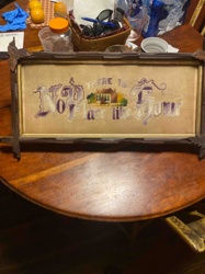 Framed 'No Place Like Home' Needlepoint