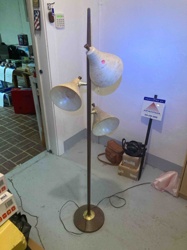 Mid-Century Modern Three-Light Gooseneck Floor Lamp