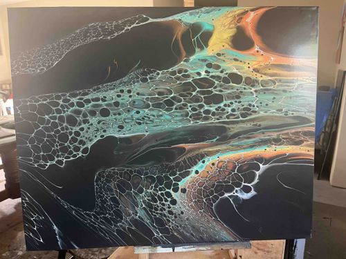 Abstract Acrylic Pour Painting