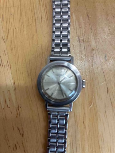 Vintage Ladies' Stainless Steel Watch with Sunburst Dial