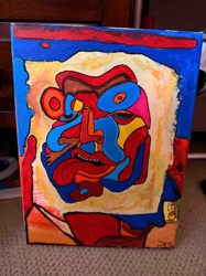 Abstract Expressionist Portrait Painting