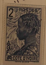 Postage Stamp: Côte d'Ivoire 'Femme Baoulé' (Baoulé Woman)