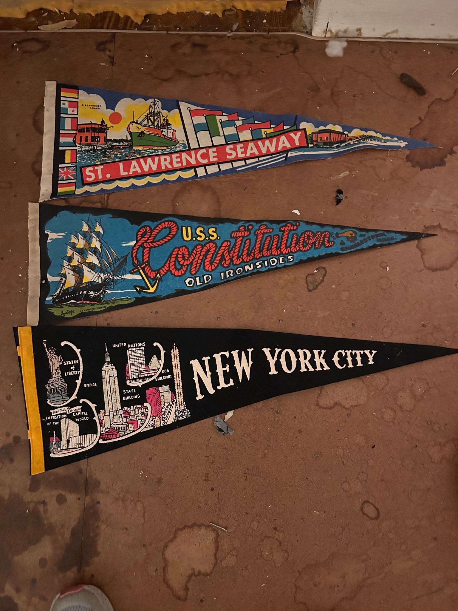 Submitted photo of Vintage souvenir pennants (unverified period)