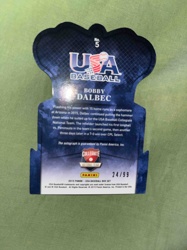 2015 Panini USA Baseball Bobby Dalbec Die-Cut Trading Card #24/99