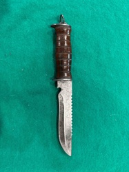 Vintage Military Survival Knife / Sawback Knife