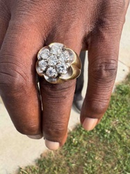 Cluster Diamond Cocktail Ring