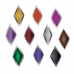 Collection of Colorful Diamond Graphic Elements