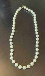 Single Strand Faux Pearl Necklace