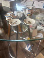 Vintage Children's Ceramic Tea Set with Character Decoration