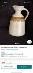 Chris Aston Studio Pottery Elkesley Jug