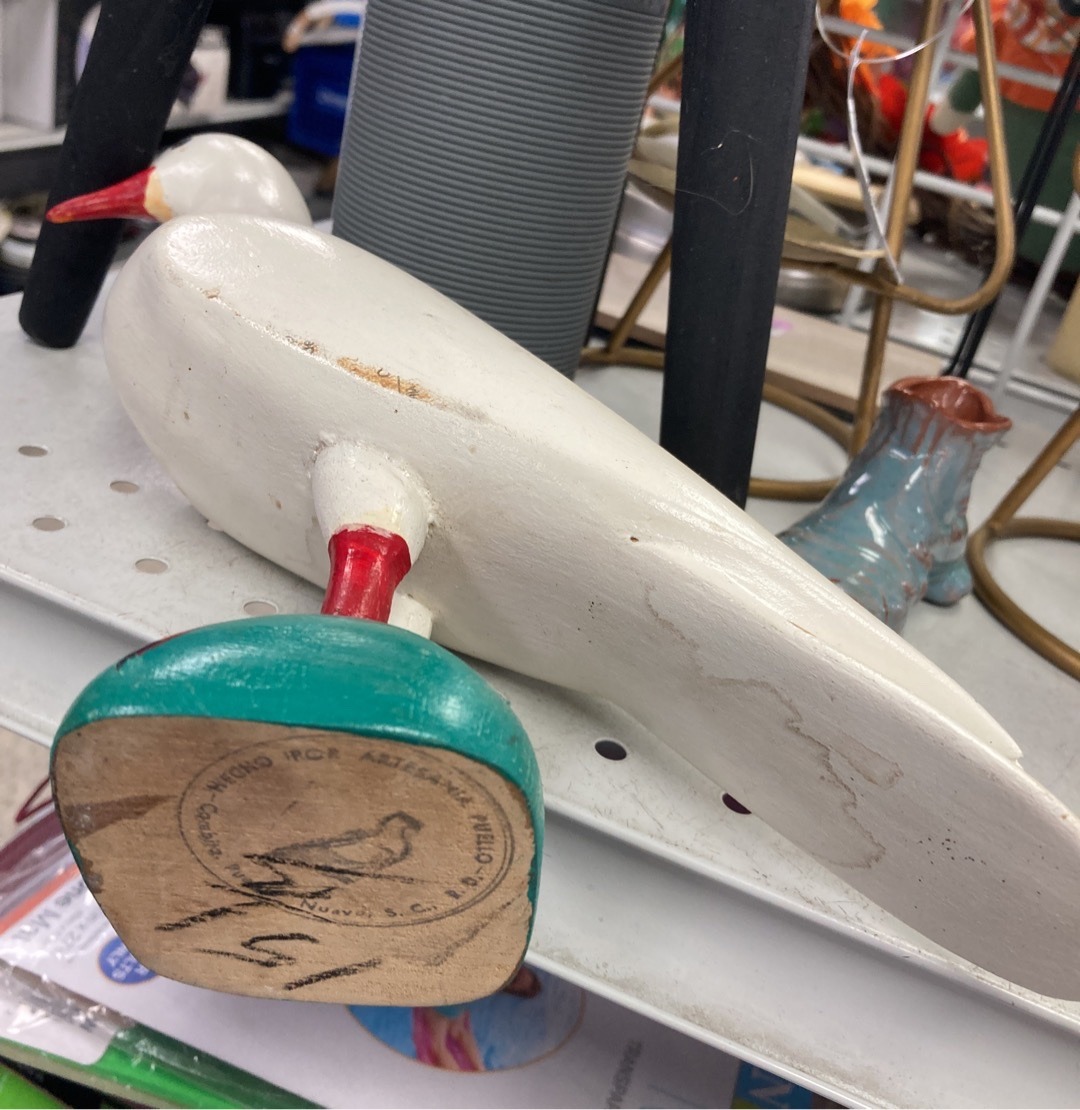 Submitted photo of Handmade wooden folk art bird toy