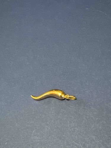 14K Gold Cornetto (Horn) Charm/Pendant