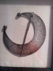 Handcrafted Silver Crescent Brooch