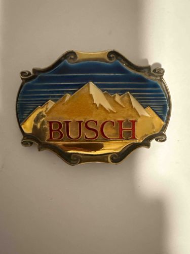 Busch Beer Mountain Logo Belt Buckle or Emblem