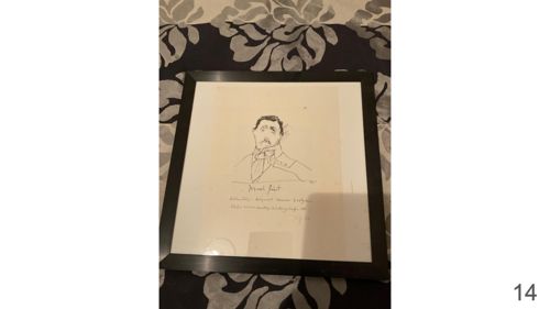 Marcel Proust Portrait Drawing by Jean Cocteau