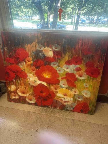 Abstract Floral Field Canvas Print