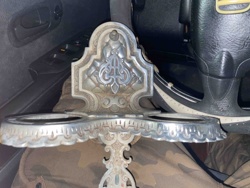Vintage Ornate Cast Metal Wall Sconce / Light Fixture Mount