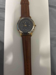 Bi-Metal World Timer Wristwatch with Textured Bezel