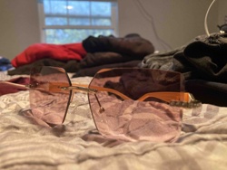 Cartier Rimless Sunglasses with Pink Lenses