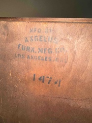 Furniture Manufacturer's Mark 'Angeles Furn. Mfg Co.'