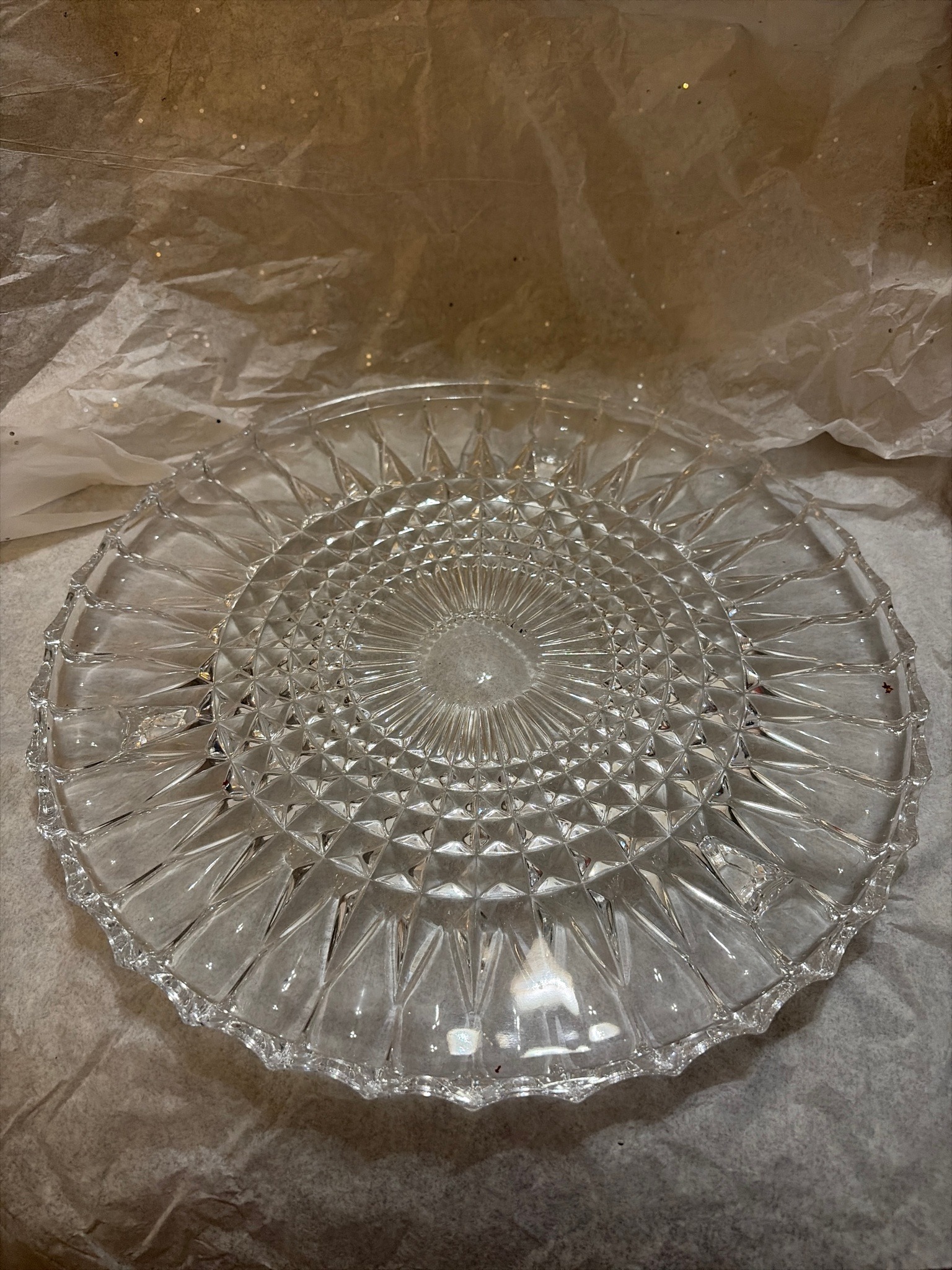 Submitted photo of Pressed glass serving plate
