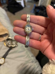 Vintage Bulova Ladies' Mechanical Wristwatch with Engraved Band