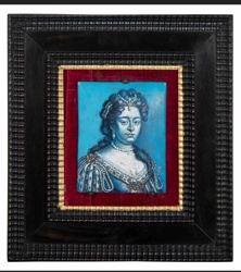 Portrait of Queen Anne in Enamel by Wenceslas Cifka