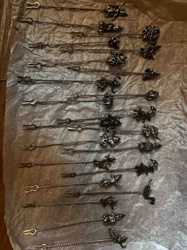 Collection of Vintage Thai Sterling Silver Cocktail or Hors d'oeuvre Picks