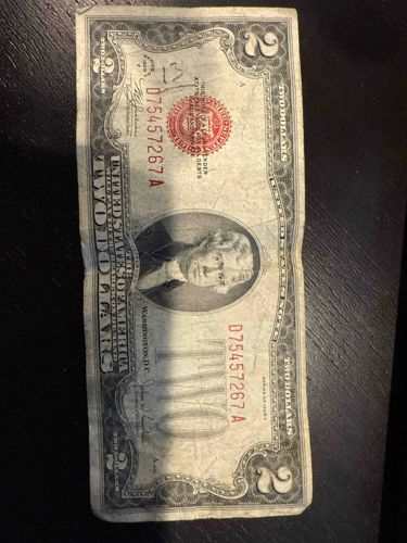 1928 United States Two Dollar Bill (Red Seal Legal Tender Note)