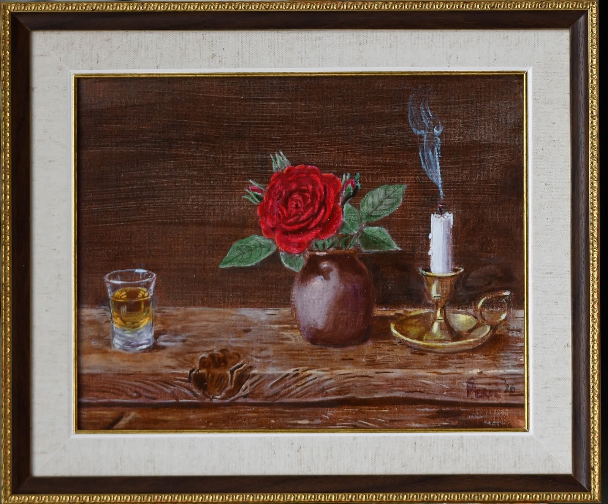 Submitted photo of Oil still life painting signed 'Peric '26'