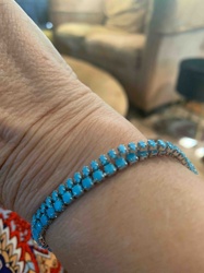Double-Row Turquoise Tennis Bracelet