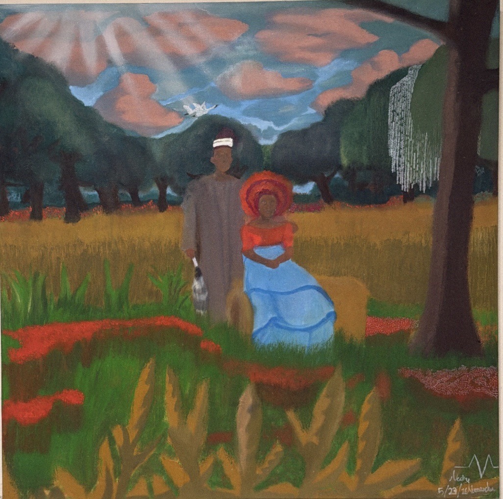 Submitted photo of Oil painting on canvas signed 'Nedru'