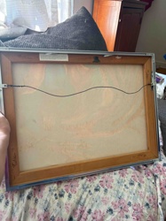 Framed Artwork (Reverse View with Inscriptions)