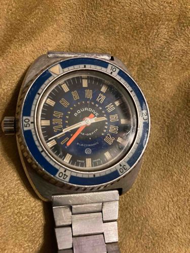 Vintage Aquadive Electronic Time-Depth Model 50 Diver's Watch