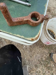 Rusted Cast Iron Crank Handle Component