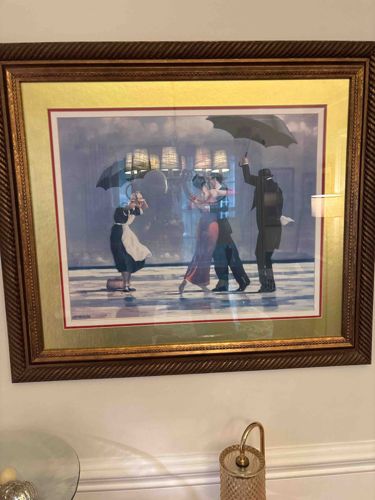 Framed 'Tango Under Umbrellas' Print or Painting