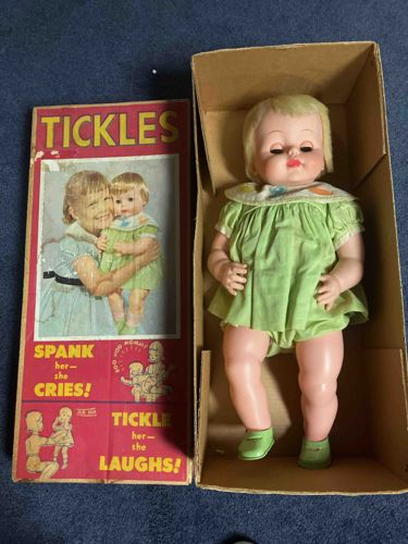 Vintage 1960s Deluxe Topper 'Tickles' Doll with Original Box