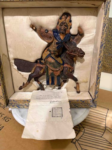 Carved and Painted Opera Figure in Box