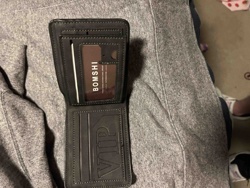Bifold Wallet with 'BOMSHI' Card and 'VIP' Embossing
