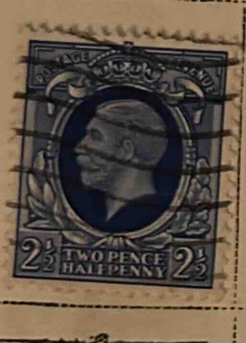 King George V 2½d Blue Definitive Postage Stamp