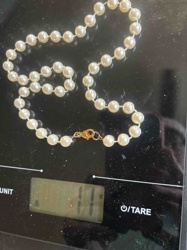 Faux Pearl Necklace with Gold-Tone Clasp