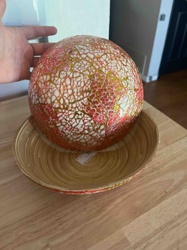 Decorative Crackled Finish Spherical Orb