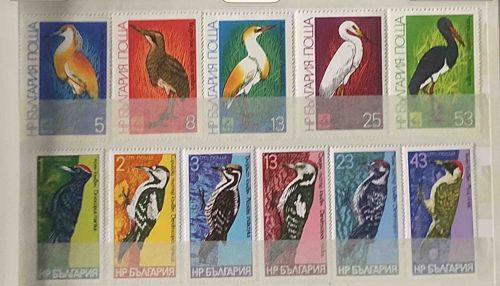 Bulgarian Philatelic Sets: Birds of Prey and Woodpeckers Series