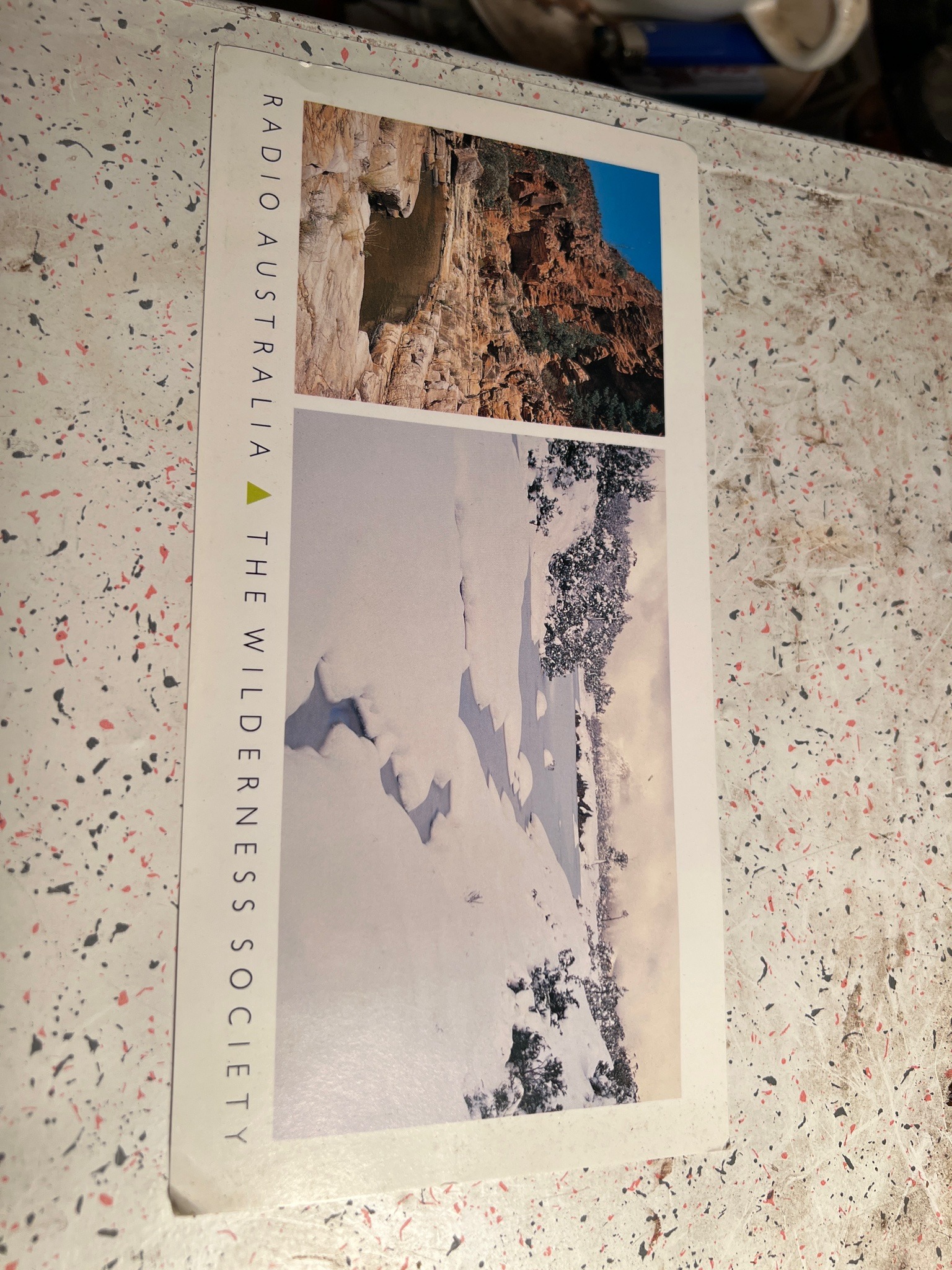 Submitted photo of Radio Australia The Wilderness Society promotional postcard
