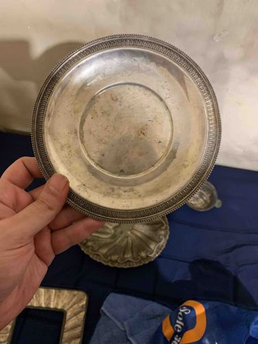 Italian .925 Sterling Silver Small Serving Plate / Underplate